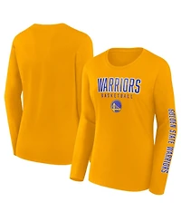 Fanatics Women's Gold Golden State Warriors Top Baller Long Sleeve T-Shirt