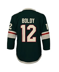 Outerstuff Big Boys and Girls Matthew Boldy Green Minnesota Wild Home Replica Jersey