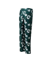 Concepts Sport Women's 2-Piece Hunter Green Michigan State Spartans Tinsel Ugly Sweater Long Sleeve Top and Pants Sleep Set