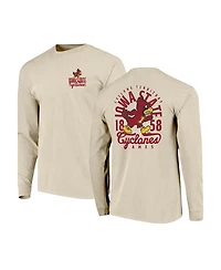 Image One Men's Natural Iowa State Cyclones Comfort Colors Mascot Overlay Long Sleeve T-Shirt