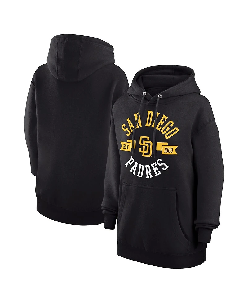 G-iii 4Her by Carl Banks Women's Black San Diego Padres City Graphic Pullover Hoodie