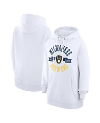 G-iii 4Her by Carl Banks Women's White Milwaukee Brewers City Graphic Pullover Hoodie