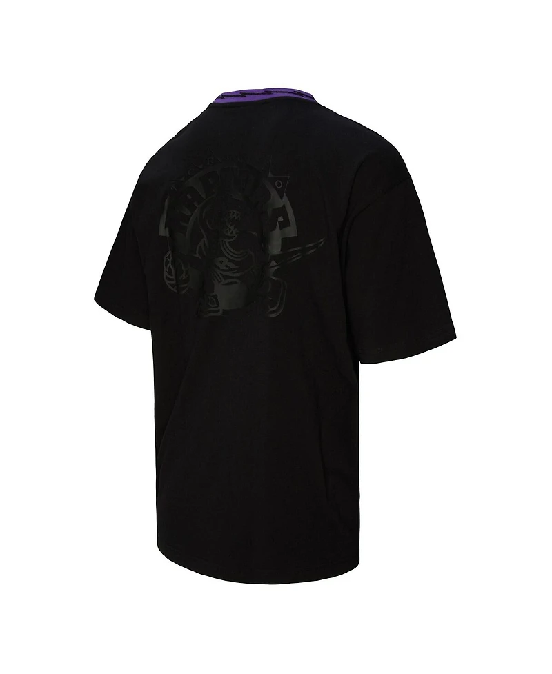 Mitchell & Ness Men's and Women's Black Toronto Raptors Playmaker Logo T-Shirt
