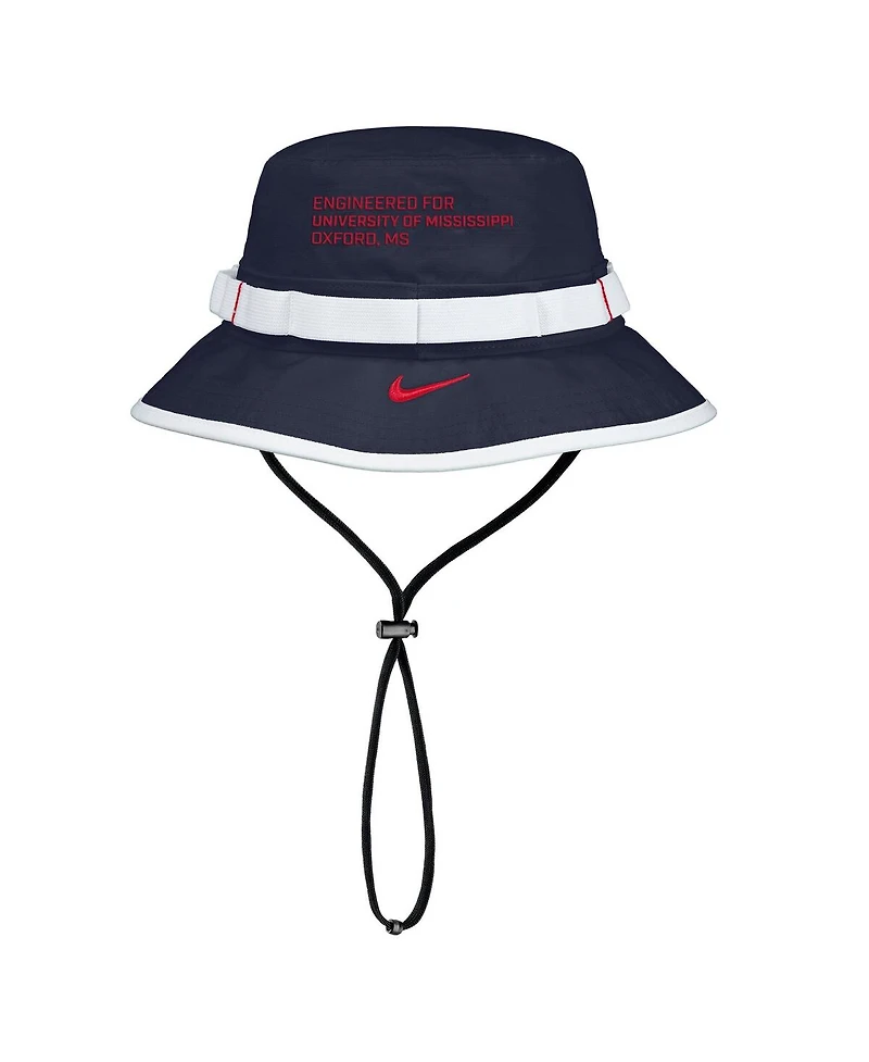 Nike Men's Navy Ole Miss Rebels 2025 On-Field Boonie Performance Bucket Hat