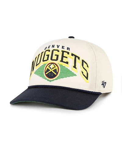'47 Brand Men's Cream/Navy Denver Nuggets Pomona Two-Tone Rope Hitch Adjustable Hat