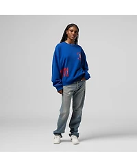 Mitchell & Ness Women's Royal Atlanta Braves Cooperstown Collection Crewneck Sweatshirt