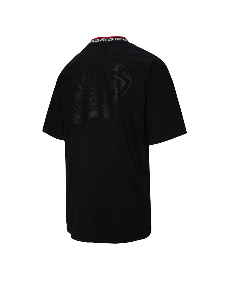 Mitchell & Ness Men's and Women's Black Vancouver Grizzlies Playmaker Logo T-Shirt