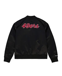 Mitchell & Ness Women's Black San Francisco 49ers Full-Snap Satin Jacket