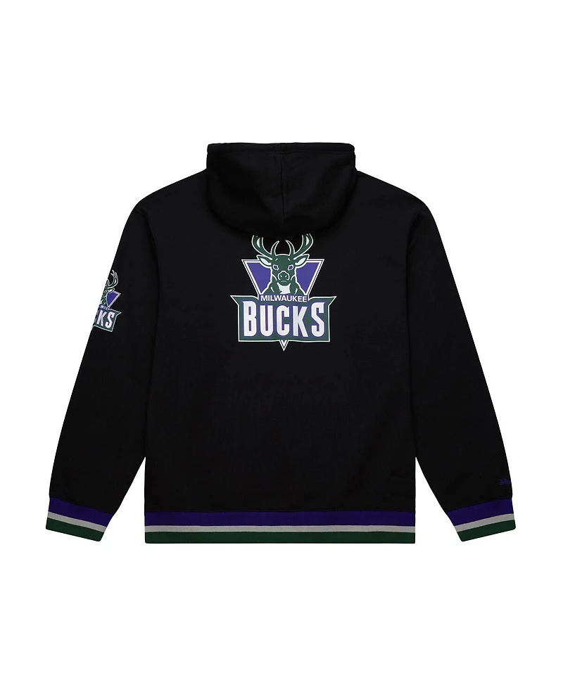 Mitchell & Ness Men's and Women's Black Milwaukee Bucks Heavyweight Hoodie