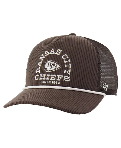 '47 Brand Men's Brown Kansas City Chiefs Ranchurro Hitch Adjustable Trucker Hat
