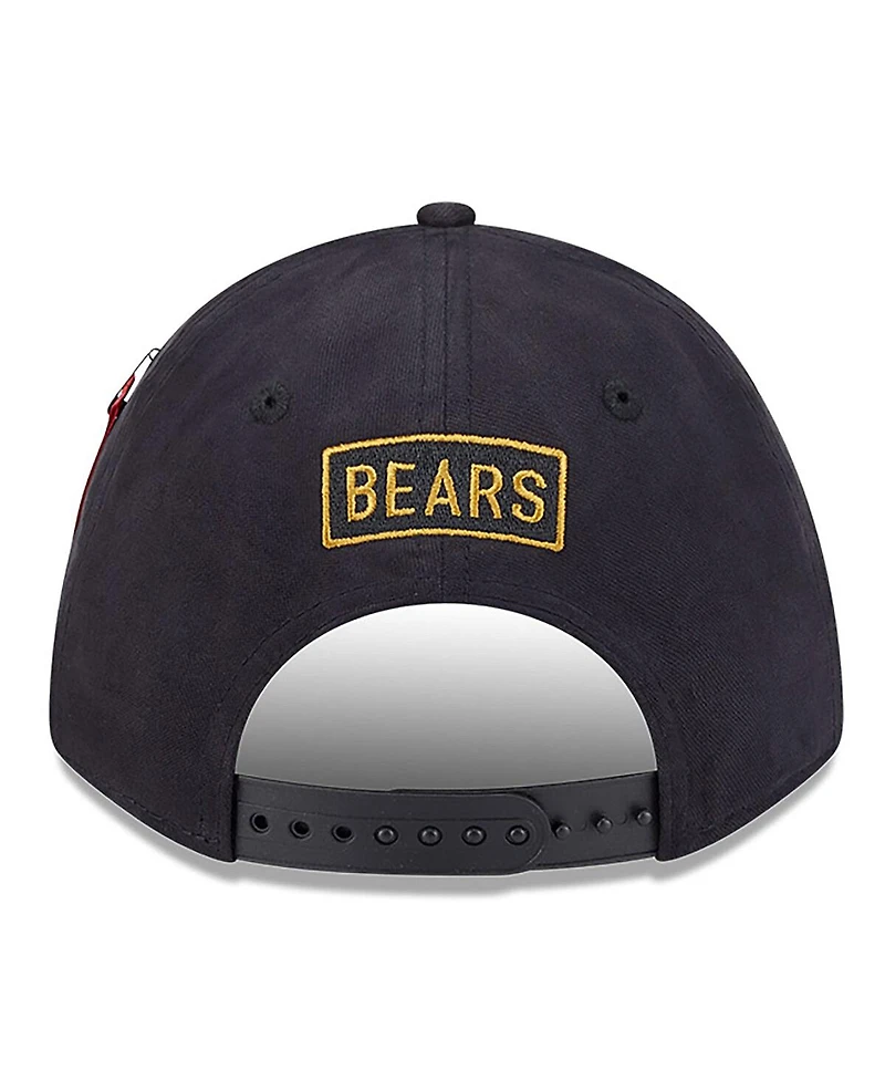 New Era x Alpha Industries Men's Black Chicago Bears A-Frame 9FORTY Adjustable Hat