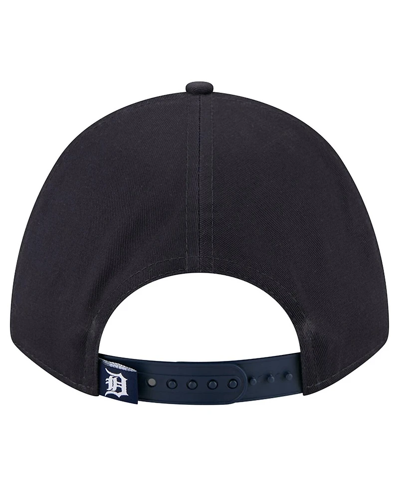 New Era Women's Navy Detroit Tigers Metallic A-Frame 9FORTY Adjustable Hat
