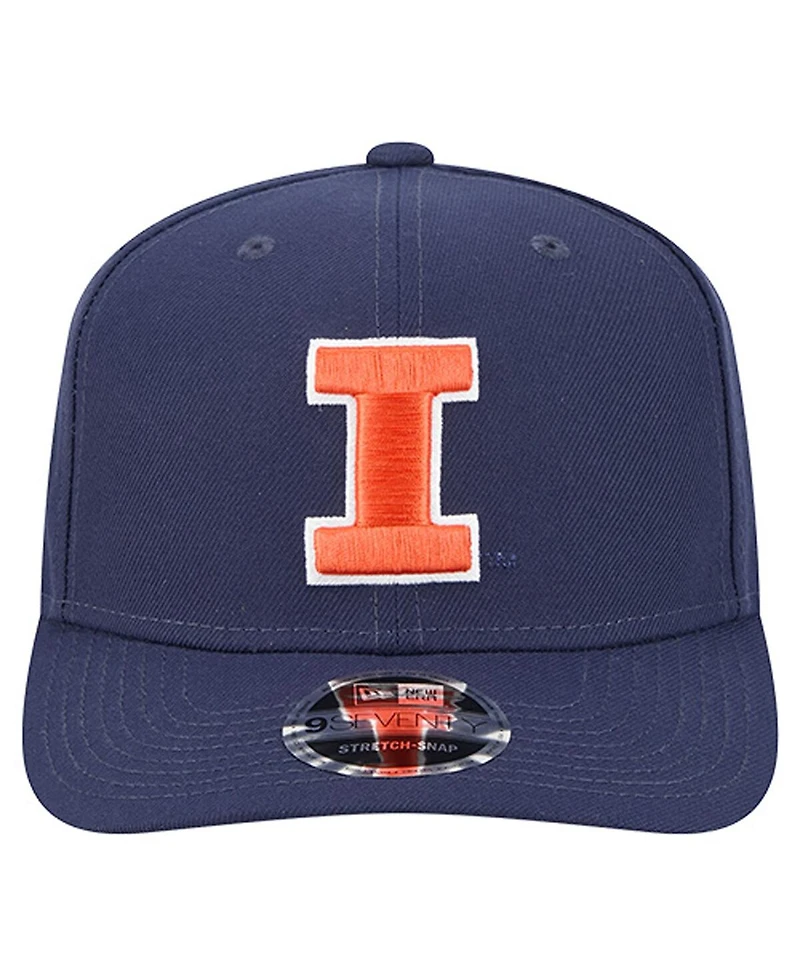 New Era Men's Navy Illinois Fighting Illini Team 9SEVENTY Adjustable Hat