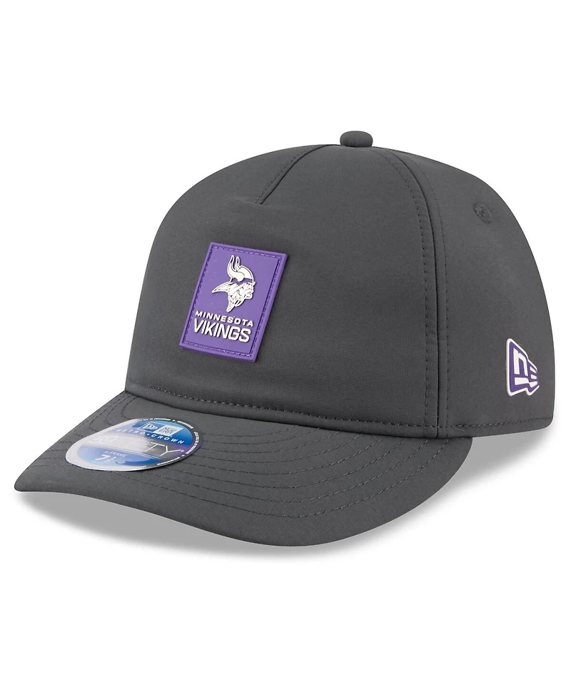 New Era Men's Charcoal Minnesota Vikings 2025 Sideline Cold Weather Retro Crown 59FIFTY Fitted Hat
