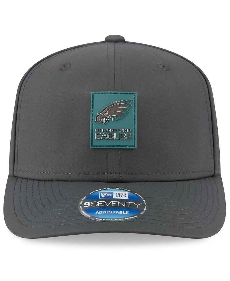 New Era Men's Charcoal Philadelphia Eagles 2025 Sideline Cold Weather 9SEVENTY Adjustable Hat