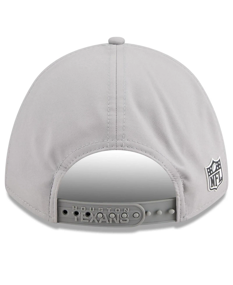 New Era Men's Gray Houston Texans 2025 Sideline M-Crown 9FORTY Adjustable Hat