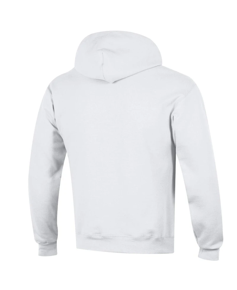 Champion Men's White Ohio State Buckeyes Basic Arch Fleece Pullover Hoodie