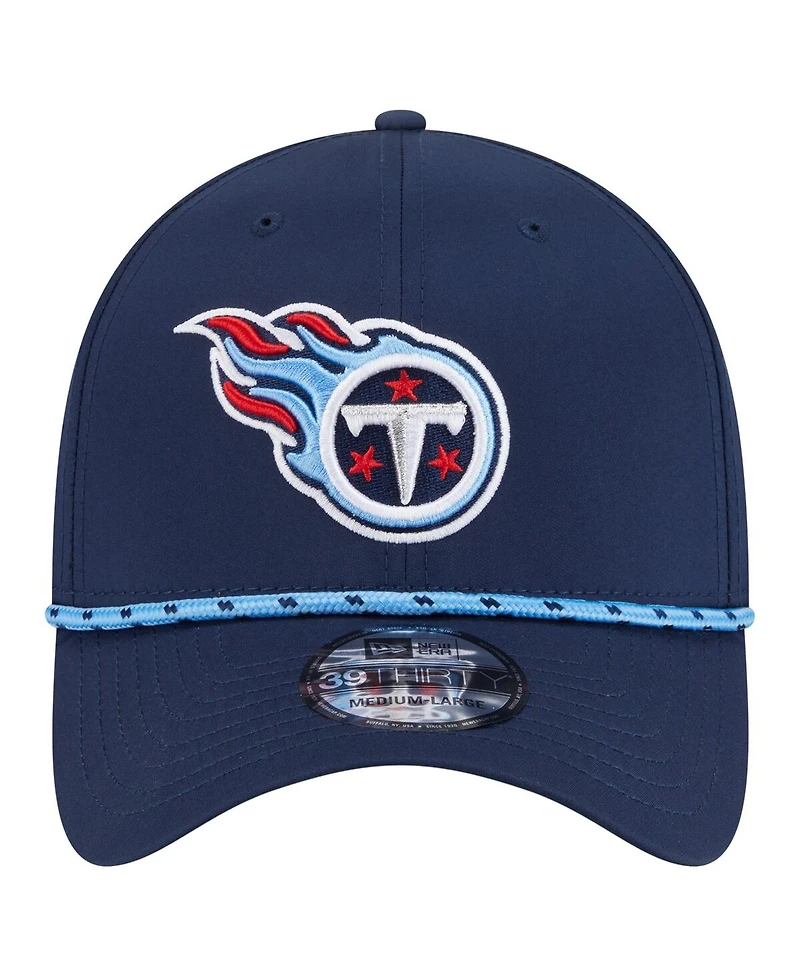 New Era Men's Navy Tennessee Titans Perforated 39THIRTY Flex Hat