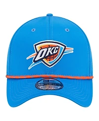 New Era Men's Blue Oklahoma City Thunder Featherweight Poly Rope Flex 39Thirty Hat