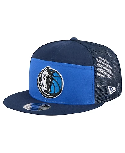 New Era Men's Blue/Navy Dallas Mavericks Outdoor Split Panel 9FIFTY Snapback Hat