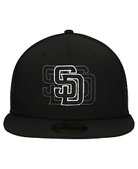 New Era Men's Black San Diego Padres Tri-Hit 59FIFTY Fitted Hat