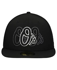 New Era Men's Black Baltimore Orioles Tri-Hit 59FIFTY Fitted Hat