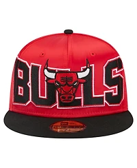 New Era Men's Red/Black Chicago Bulls Satin Two-Tone 59FIFTY Fitted Hat