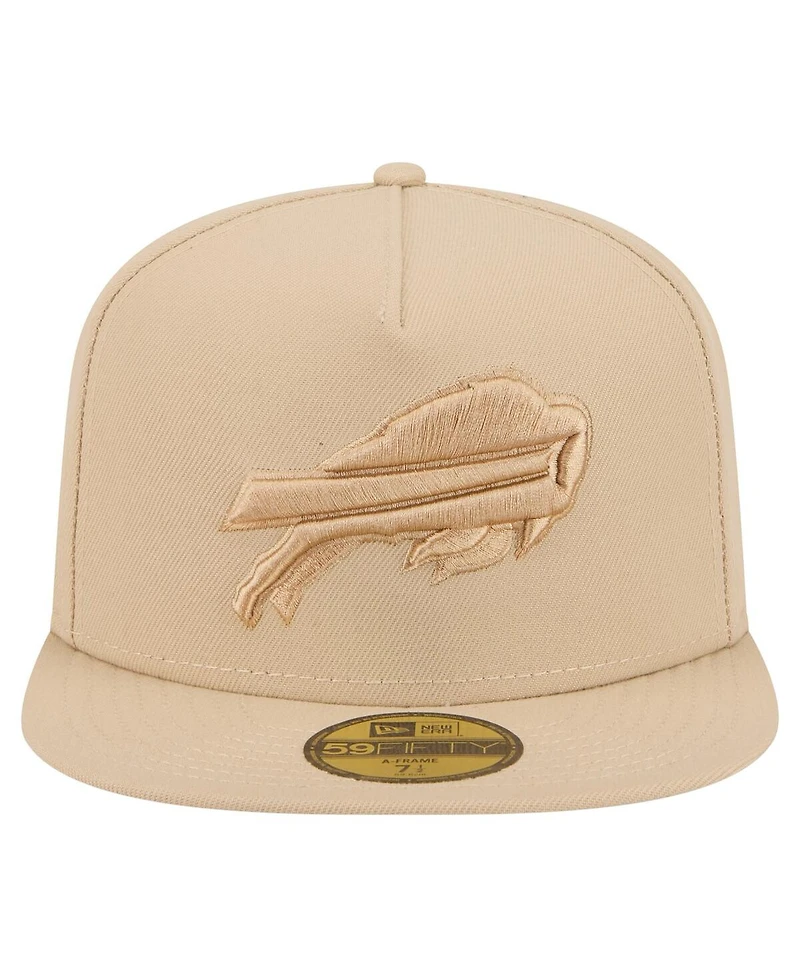 New Era Men's Light Beige Buffalo Bills Color Pack A-Frame 59FIFTY Fitted Hat
