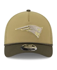 New Era Big Boys and Girls Green/Dark Green New England Patriots 2025 Salute to Service 9FORTY A-Frame Adjustable Hat