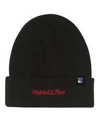 Mitchell & Ness Big Boys and Girls Black New York Rangers Neon Line Lights Cuffed Knit Hat
