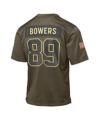 Nike Big Boys and Girls Brock Bowers Olive Las Vegas Raiders 2025 Salute to Service Game Jersey