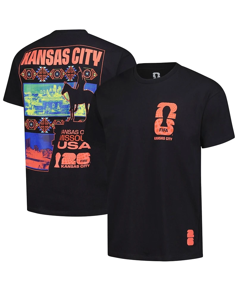 Outerstuff Men's Black 2026 Fifa World Cup Kansas City Host Local Oversized T-Shirt