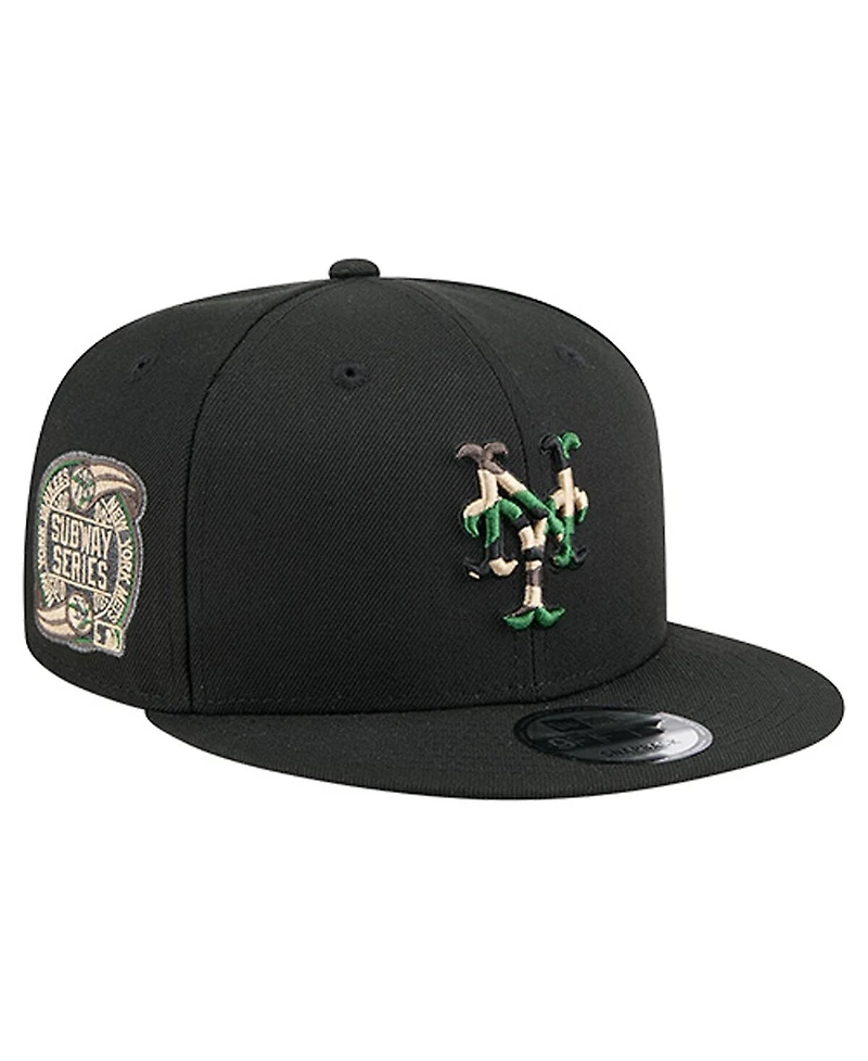 New Era Men's Black New York Mets Camo Subway Series 9FIFTY Snapback Hat