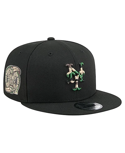 New Era Men's Black New York Mets Camo Subway Series 9FIFTY Snapback Hat