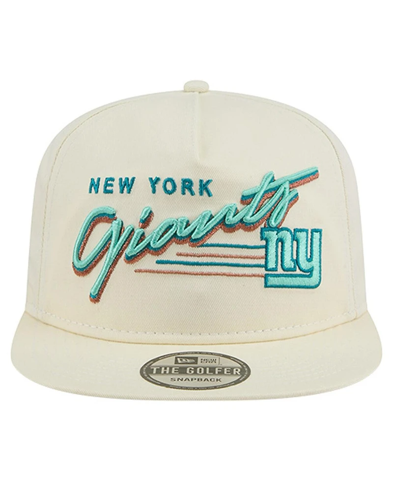 New Era Men's Cream New York Giants Liberty Golfer Adjustable Hat