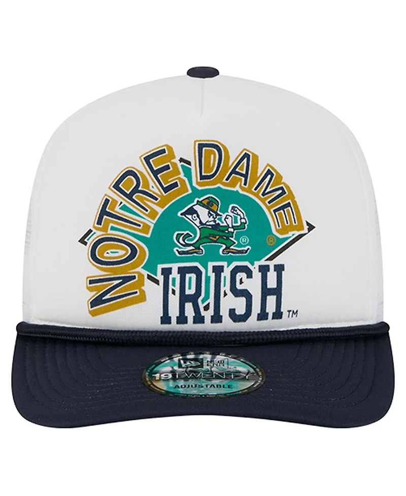 New Era Men's White Notre Dame Fighting Irish Diamond 19TWENTY Golfer Adjustable Hat