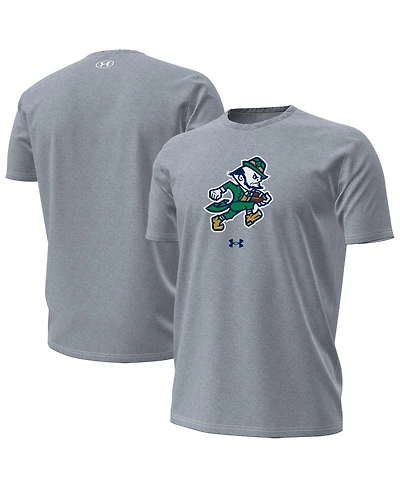 Under Armour Men's Gray Notre Dame Fighting Irish Leprechaun Performance T-Shirt