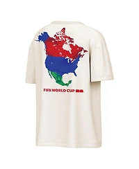 Outerstuff Men's Natural 2026 Fifa World Cup North America Oversized T-Shirt