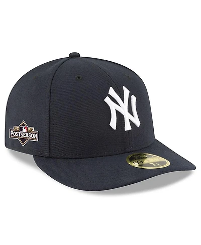 New Era Men's Navy York Yankees 2025 Mlb Postseason Side Patch Low Profile 59FIFTY Fitted Hat