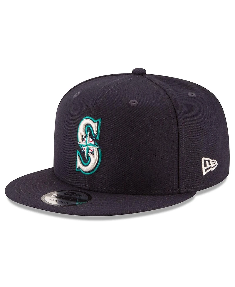 New Era Men's Navy Seattle Mariners 2025 Mlb Postseason Side Patch 9FIFTY Snapback Hat