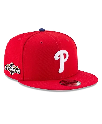 New Era Men's Red Philadelphia Phillies 2025 Mlb Postseason Side Patch 9FIFTY Snapback Hat