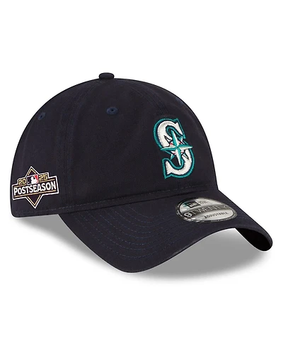 New Era Men's Navy Seattle Mariners 2025 Mlb Postseason Side Patch 9TWENTY Adjustable Hat