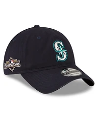 New Era Men's Navy Seattle Mariners 2025 Mlb Postseason Side Patch 9TWENTY Adjustable Hat