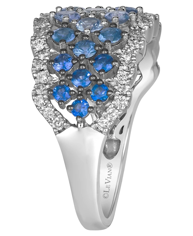 Le Vian Sapphire Ombre (1.21 ct. t.w.), White Sapphire (.10 ct. t.w.) and Vanilla Diamond Ring (.36 ct. t.w.) in 14K Vanilla Gold