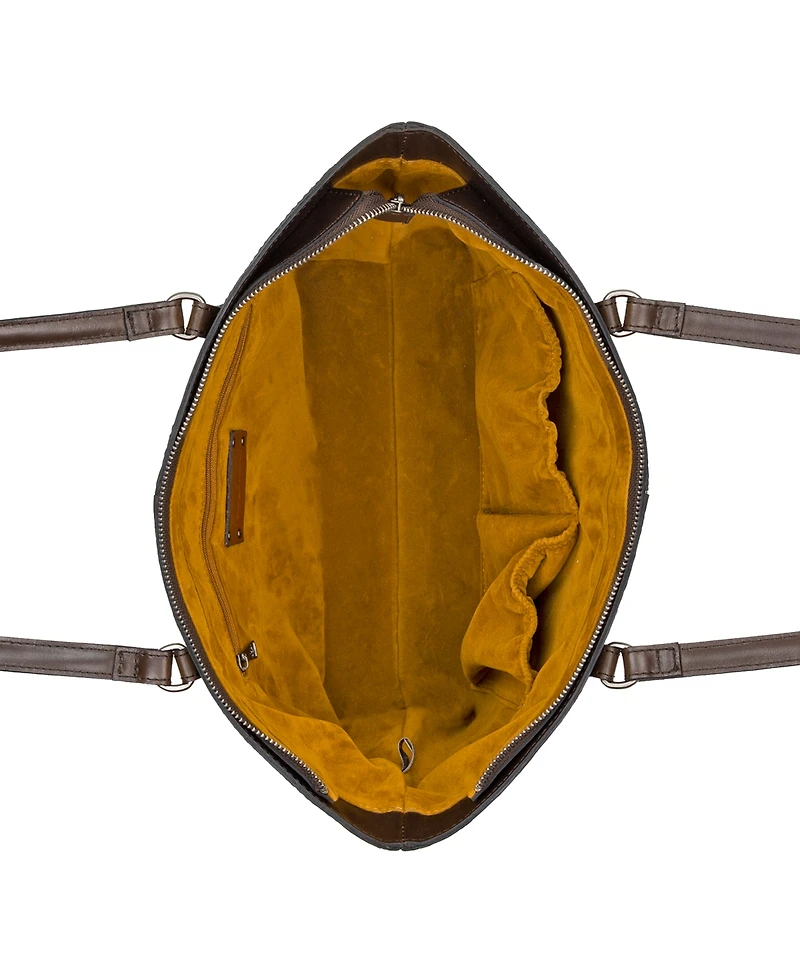Patricia Nash Meka Bark Leaves Textured Tote Bag