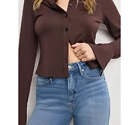 Good American Women's Baggy High-Rise Jeans, Regular and Plus