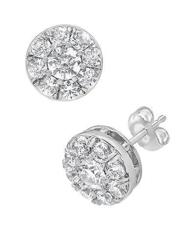 Macy's Diamond Stud Earrings (2 ct. t.w.) in 14K White Gold