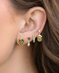 Girls Crew Harry Potter Slytherin House Crystal Earring Set