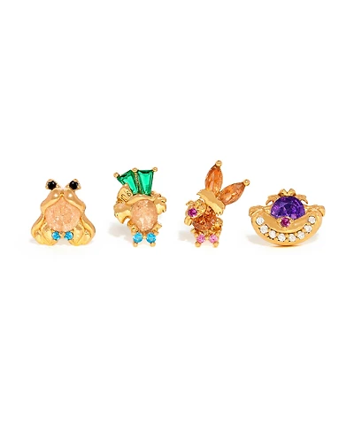 Girls Crew Crystal Multi-Color Disney Alice in Wonderland Earring Set
