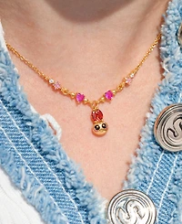 Girls Crew Crystal The Powerpuff Girls Gold Plated Blossom Necklace